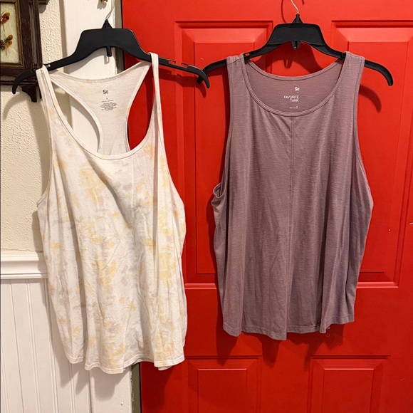 SO Tops - Bundle of Women's Sleeveless Tops - White and Purple